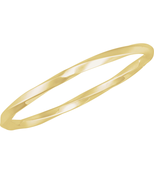 Brc990 14K Yellow 4 Mm 7 12 In Polished Twisted Bangle Bracelet