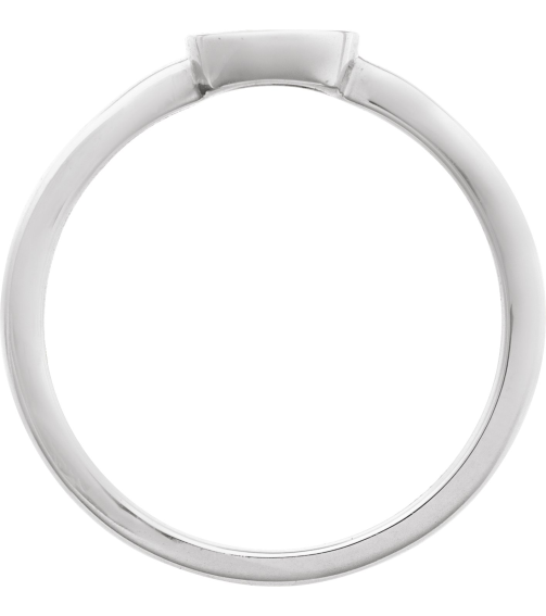 R50075 Ring 14K White Polished Evil Eye Ring