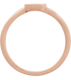 R50075 Ring 14K Rose Polished Evil Eye Ring