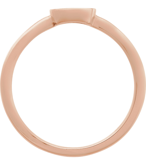 R50075 Ring 14K Rose Polished Evil Eye Ring