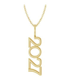 87773 Necklace 14K Yellow 2027 30 X 8 Mm 16-18 In Polished 2027 Necklace