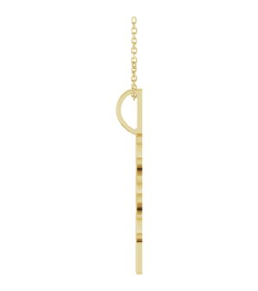 87773 Necklace 14K Yellow 2027 30 X 8 Mm 16-18 In Polished 2027 Necklace