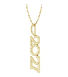 87773 Necklace 14K Yellow 2027 30 X 8 Mm 16-18 In Polished 2027 Necklace