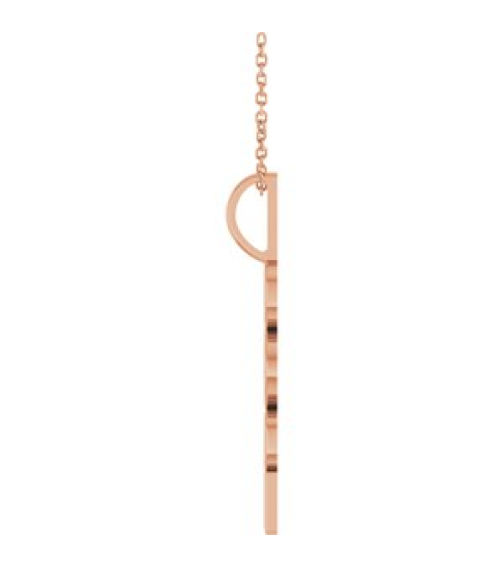 87773 Necklace 14K Rose 2027 30 X 8 Mm 16-18 In Polished 2027 Necklace