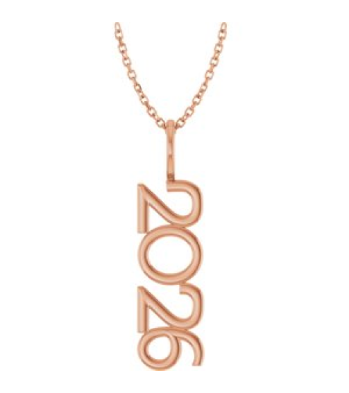 87773 Necklace 14K Rose 2026 30 X 11.6 Mm 16-18 In Polished 2026 Necklace