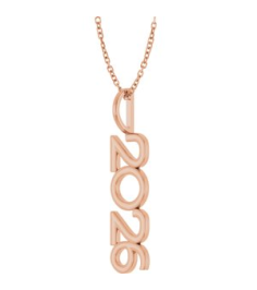87773 Necklace 14K Rose 2026 30 X 11.6 Mm 16-18 In Polished 2026 Necklace