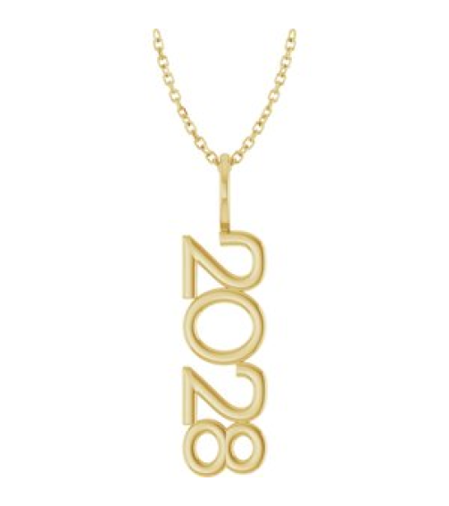 87773 Necklace 14K Yellow 2028 30.3 X 8 Mm 16-18 In Polished 2028 Necklace