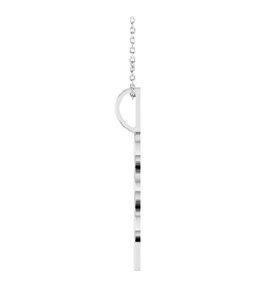 87773 Necklace 14K White 2025 29.8 X 8 Mm 16-18 In Polished 2025 Necklace