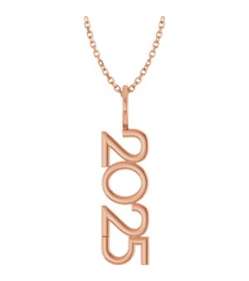 87773 Necklace 14K Rose 2025 29.8 X 8 Mm 16-18 In Polished 2025 Necklace