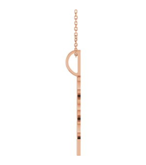 87773 Necklace 14K Rose 2025 29.8 X 8 Mm 16-18 In Polished 2025 Necklace