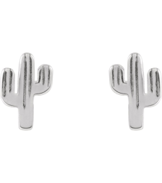 88656 Earring Platinum 6.9 X 4.6 Mm Pair Friction Backs Included Polished Cactus Earrings
