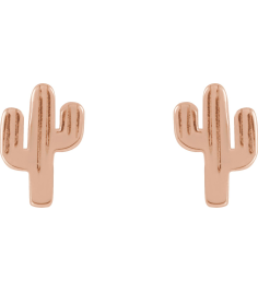 88656 Earring 14K Rose 6.9 X 4.6 Mm Pair Friction Backs Included Polished Cactus Earrings