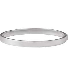 Brc991 Sterling Silver 6 Mm 7 In Polished Flat Tube Hinged Bangle