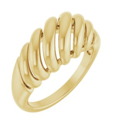 5206 14K Yellow 8 Mm Polished Dome Ring