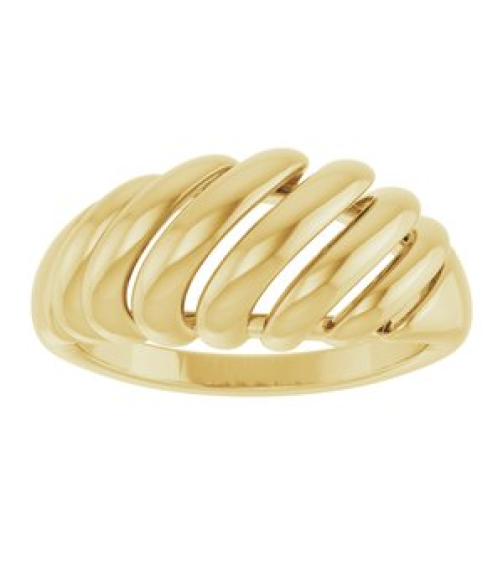 5206 14K Yellow 8 Mm Polished Dome Ring