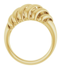 5206 14K Yellow 8 Mm Polished Dome Ring