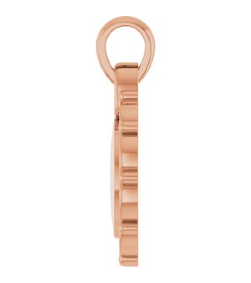 88693 Pendant 14K Rose 16.6 X 12.1 Mm Polished Engravable Scroll Pendant