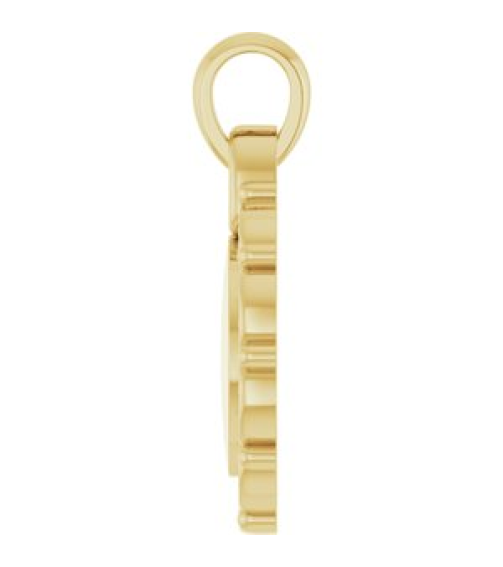 88693 Pendant 14K Yellow 16.6 X 12.1 Mm Polished Engravable Scroll Pendant