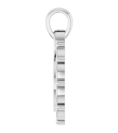 88693 Pendant Sterling Silver 16.6 X 12.1 Mm Polished Engravable Scroll Pendant
