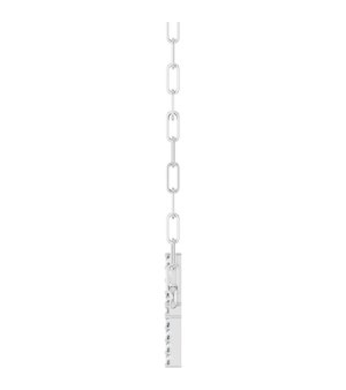 R50063 Necklace Set 14K White Round Natural Diamond 19.3 X 10.8 Mm 1Mm 0.08 Ctw I1, G-H 18 In Polished .08 Ctw Natural Diamond Sideways Cross Paperclip Necklace
