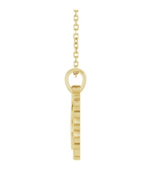 88693 Necklace 14K Yellow 16.6 X 12.1 Mm 16-18 In Polished Engravable Scroll Necklace