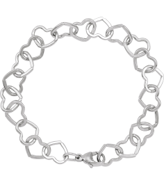 Ch1259 Sterling Silver Heart 9 Mm 7 In Lobster Clasp Polished Heart Chain