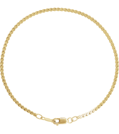 Ch902 14K Yellow Gold Filled Serpentine 1.7 Mm 7 In Lobster Clasp Polished Serpentine Chain