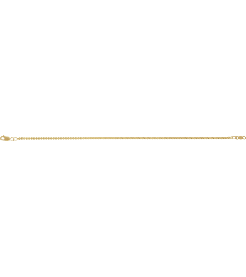 Ch902 14K Yellow Serpentine 1.7 Mm 7 In Lobster Clasp Polished Serpentine Chain