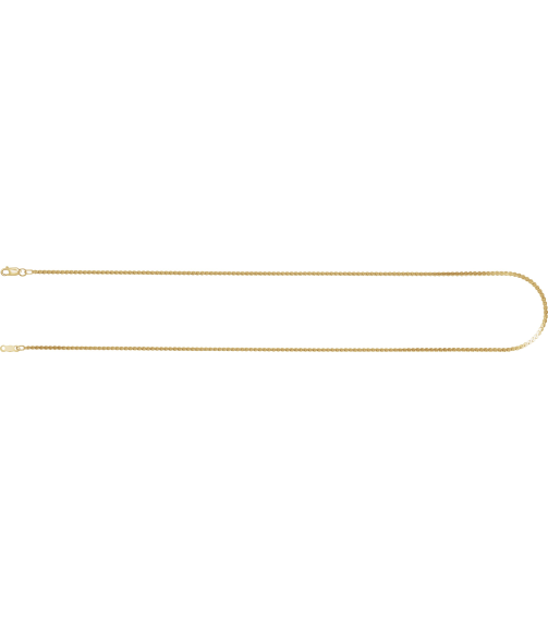Ch902 14K Yellow Gold Filled Serpentine 1.7 Mm 18 In Lobster Clasp Polished Serpentine Chain