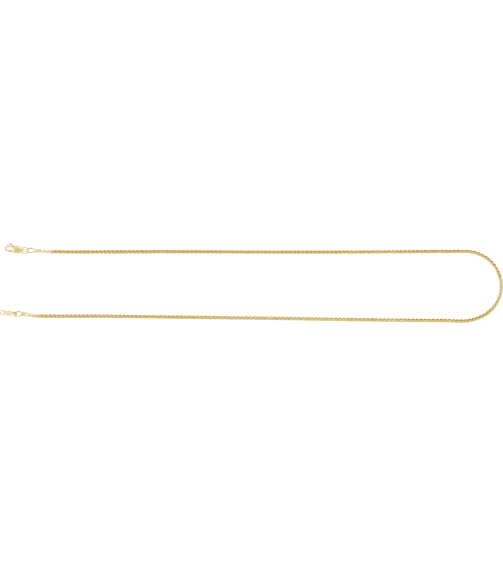 Ch902 14K Yellow Serpentine 1.7 Mm 18 In Lobster Clasp Polished Serpentine Chain