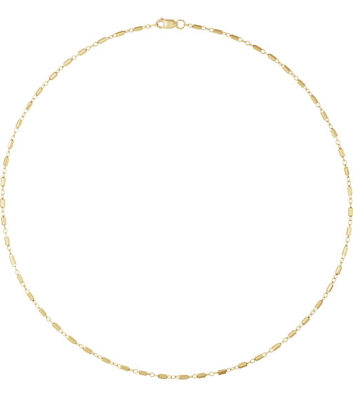 Ch1260 14K Yellow Gold Filled Cable 1.7 Mm 20 In Lobster Clasp Polished Satellite Bar Cable Chain