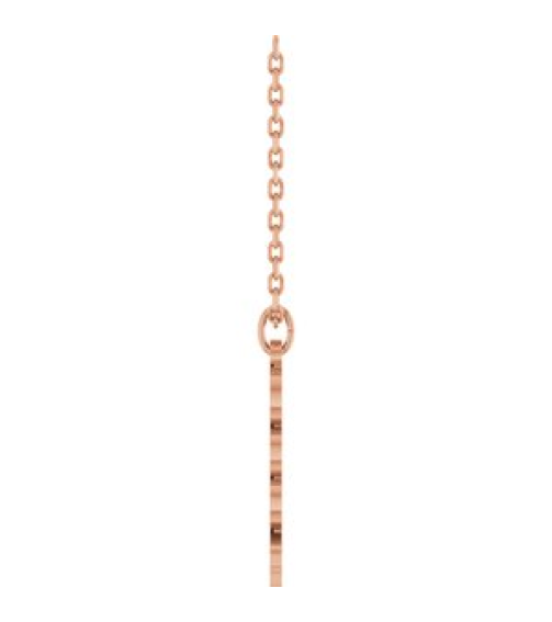 88746 Necklace 14K Rose 2024 19.1 X 5.4 Mm 18 In Polished Petite Year Necklace