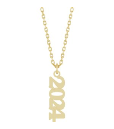 88746 Necklace 14K Yellow 2024 19.1 X 5.4 Mm 18 In Polished Petite Year Necklace