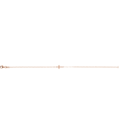 Brc965 Bracelet 14K Rose 12.4 X 7 Mm 7 In Polished Sideways Cross Bracelet