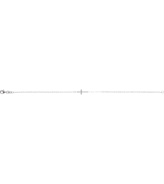 Brc965 Bracelet 14K White 12.4 X 7 Mm 7 In Polished Sideways Cross Bracelet