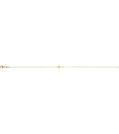 Brc965 Bracelet 14K Yellow 12.4 X 7 Mm 7 In Polished Sideways Cross Bracelet