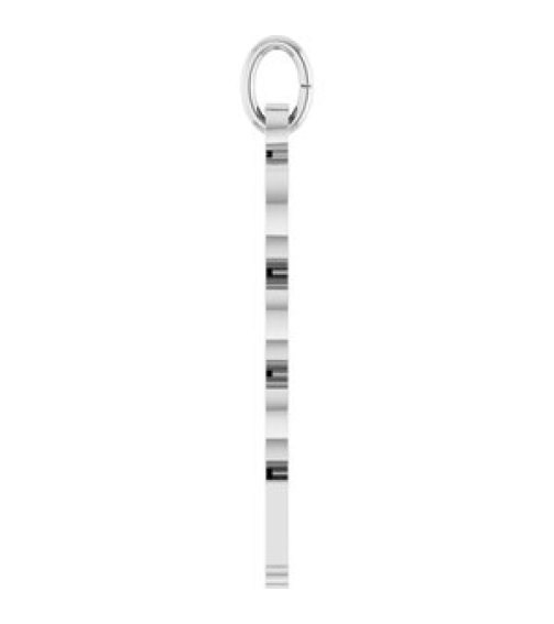 88746 Pendant 14K White 2025 19.1 X 5.4 Mm Polished Petite Year Pendant