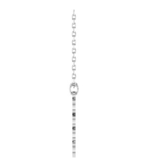 88746 Necklace 14K White 2028 19.1 X 5.4 Mm 18 In Polished Petite Year Necklace