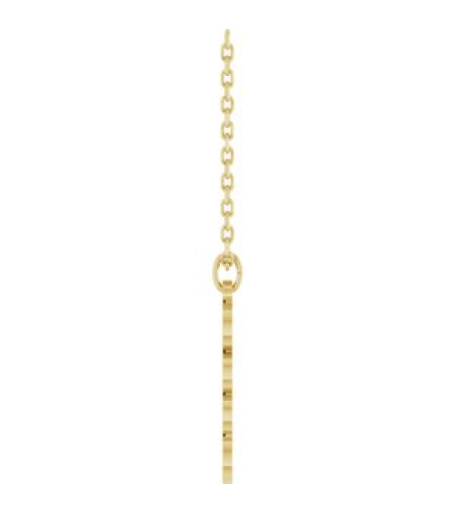 88746 Necklace 14K Yellow 2028 19.1 X 5.4 Mm 18 In Polished Petite Year Necklace