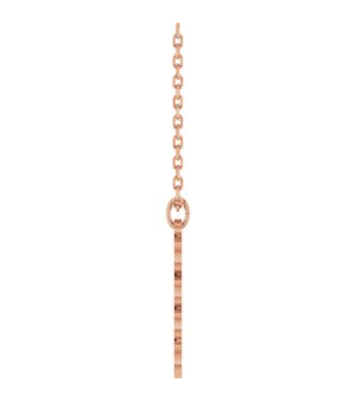 88746 Necklace 14K Rose 2028 19.1 X 5.4 Mm 18 In Polished Petite Year Necklace