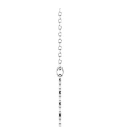 88746 Necklace 14K White 2026 19.1 X 5.4 Mm 18 In Polished Petite Year Necklace