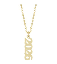 88746 Necklace 14K Yellow 2026 19.1 X 5.4 Mm 18 In Polished Petite Year Necklace