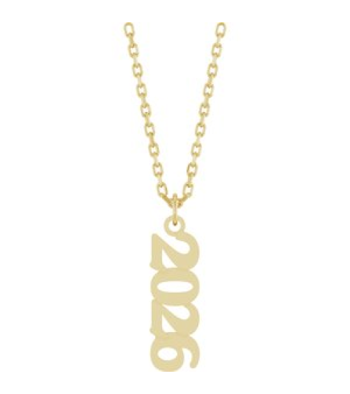 88746 Necklace 14K Yellow 2026 19.1 X 5.4 Mm 18 In Polished Petite Year Necklace