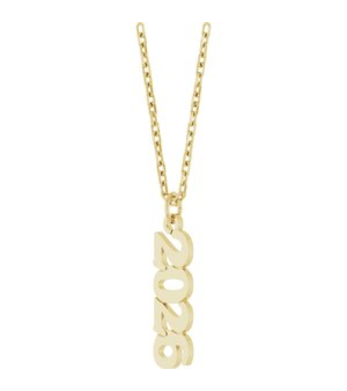 88746 Necklace 14K Yellow 2026 19.1 X 5.4 Mm 18 In Polished Petite Year Necklace
