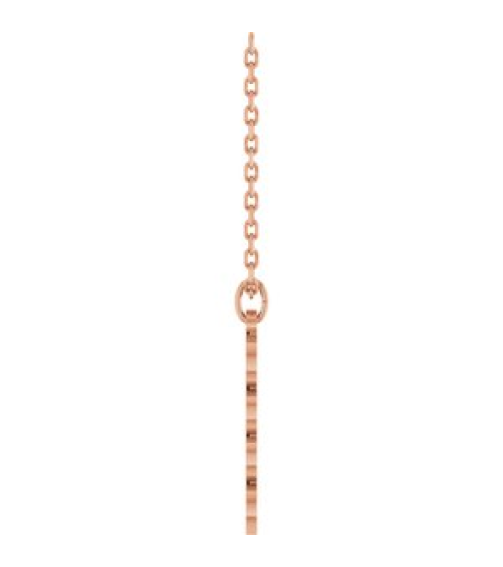 88746 Necklace 14K Rose 2026 19.1 X 5.4 Mm 18 In Polished Petite Year Necklace