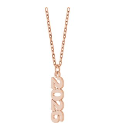 88746 Necklace 14K Rose 2026 19.1 X 5.4 Mm 18 In Polished Petite Year Necklace