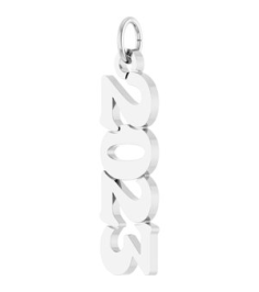 88746 Pendant 14K White 2023 19.1 X 5.4 Mm Polished Petite Year Pendant