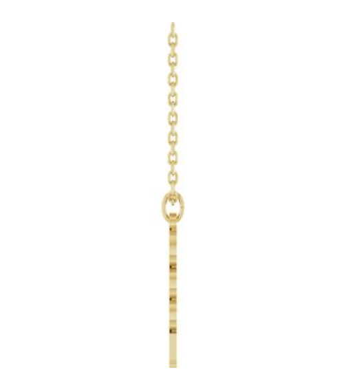 88746 Necklace 14K Yellow 2025 19.1 X 5.4 Mm 18 In Polished Petite Year Necklace