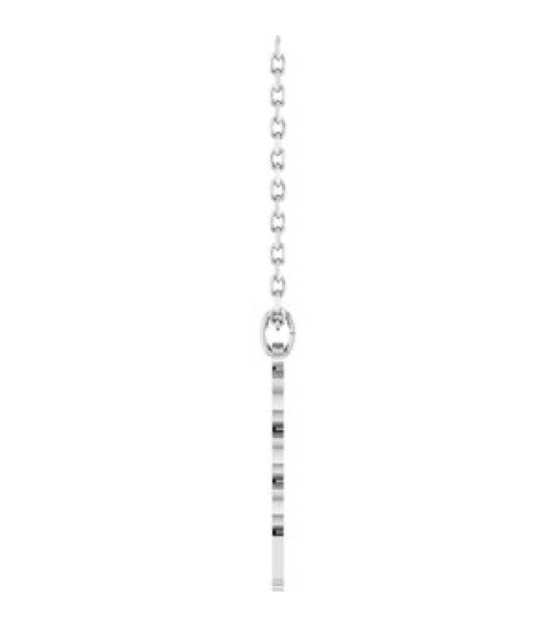 88746 Necklace 14K White 2025 19.1 X 5.4 Mm 18 In Polished Petite Year Necklace