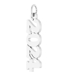 88746 Pendant 14K White 2024 19.1 X 5.4 Mm Polished Petite Year Pendant